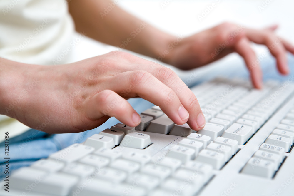 Typing hand Typing hand