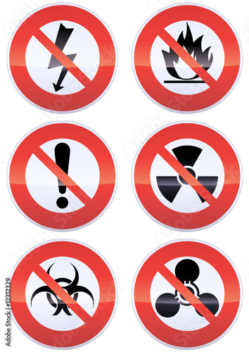 Panneaux d'interdiction (métal détouré)