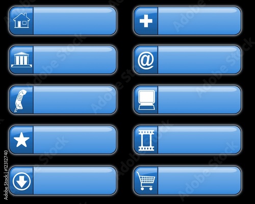 Web Button Set Sugar Blue