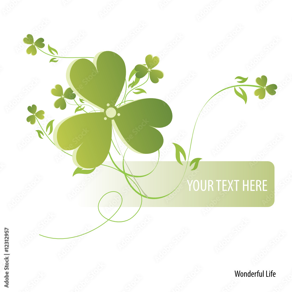 Floral abstract design element. Ecological design Floral abstract design element. Ecological design