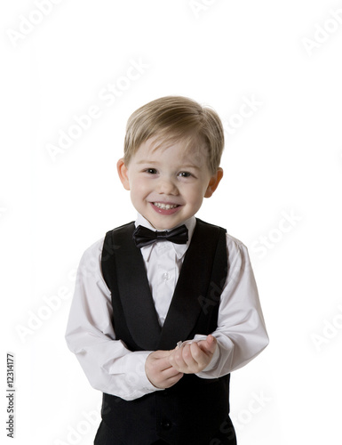 Young Boy Wearing Tuxedo