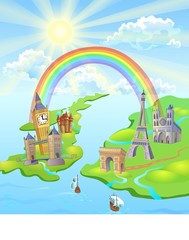 Keuken achterwand Kasteel Regenboog tussen Parijs en Londen  © Regisser.com