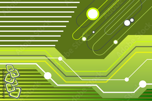 modern green lines