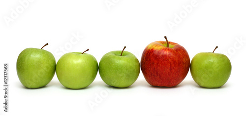 different concepts with apples