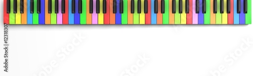 Tasti pianoforte colorati
