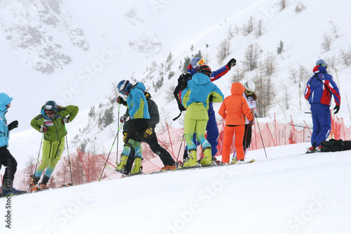 ski race - on the track