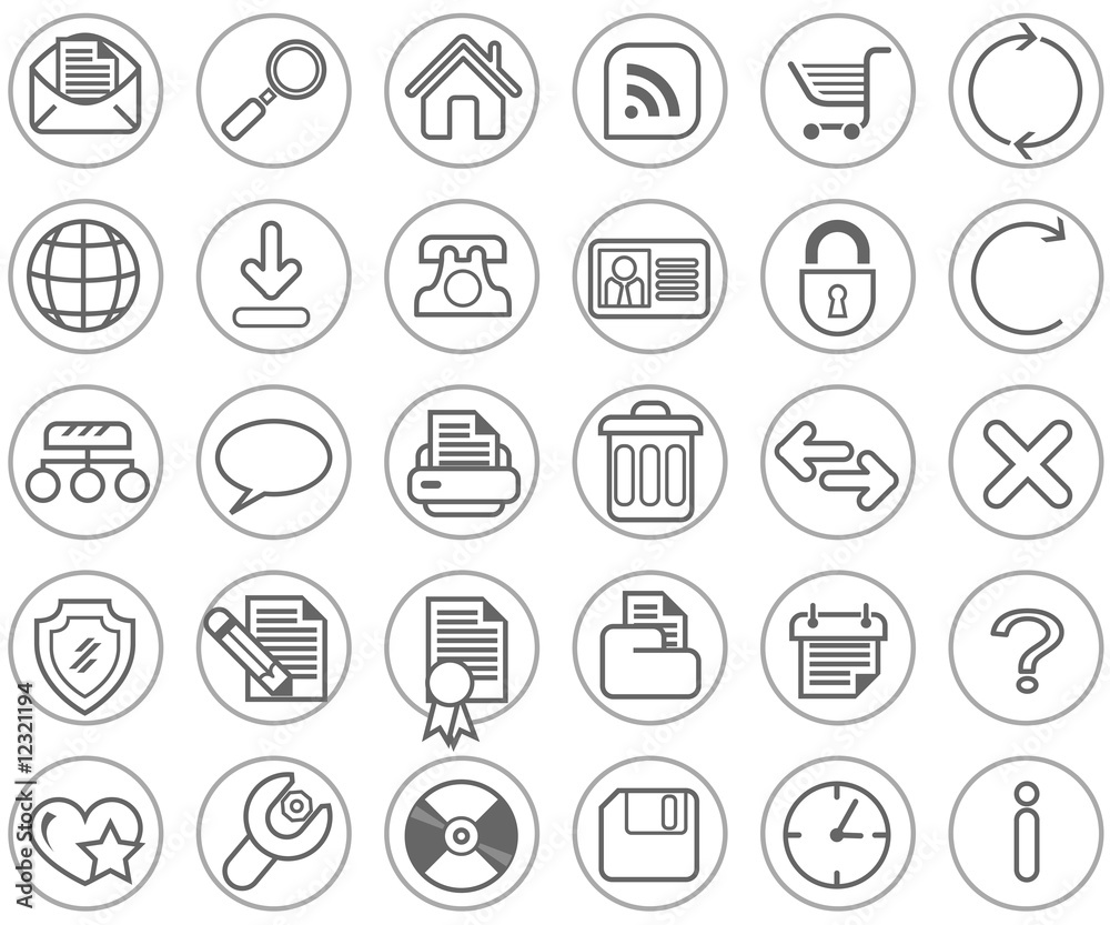 Web site and Internet icon set Web site and Internet icon set