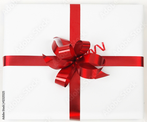 red ribbon with clipping path