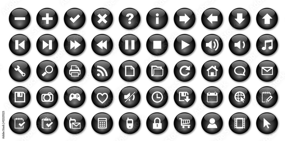 Web Buttons Poster (black) Web Buttons Poster (black)
