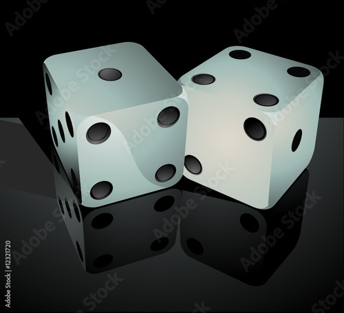 Two shiny dices for winners