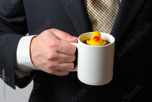 Rubber Ducky in Coffee Cup