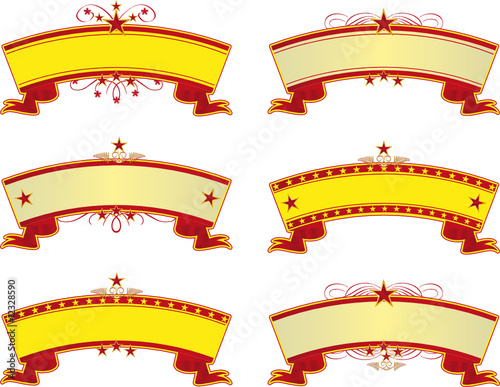 yellow circus banners