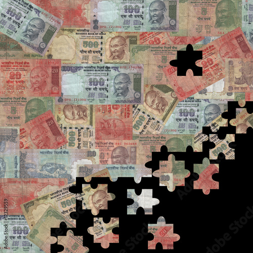 Rupees jigsaw background