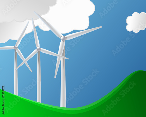 klima wind energie illustration