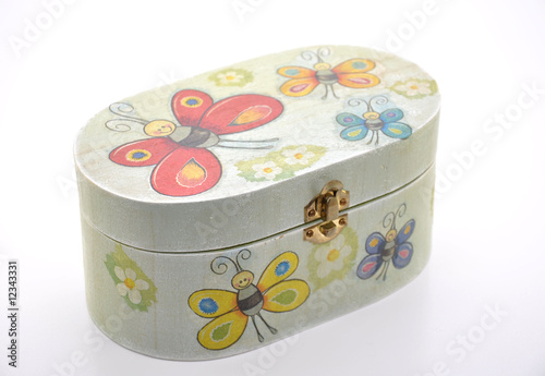 Принти на полотні scatola in legno decorata con decoupage