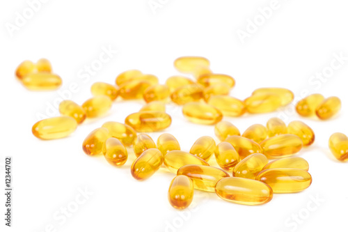 Yellow vitamin E pills
