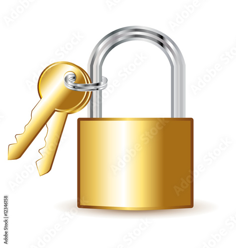 Padlock icon with keys