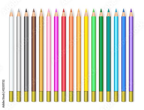 Realistic pencils set 01
