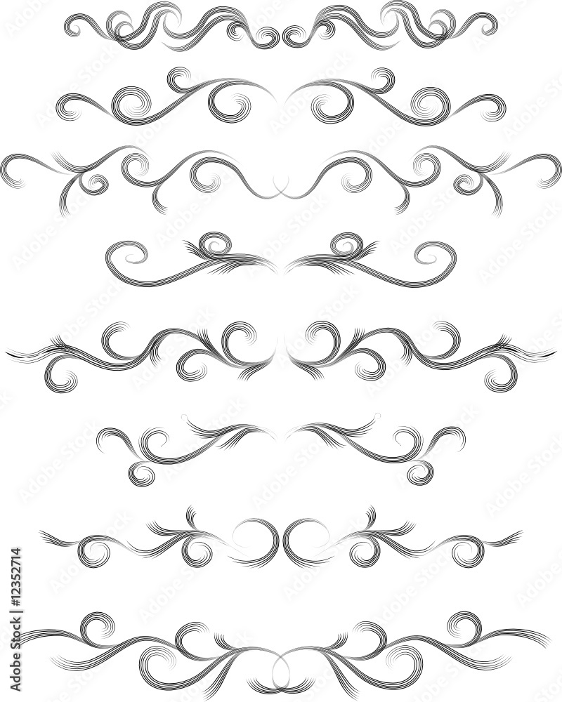 Vector set of lines for design Vector set of lines for design