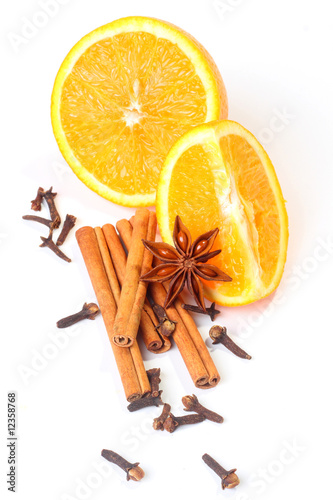 orange and cinnamon and clove
