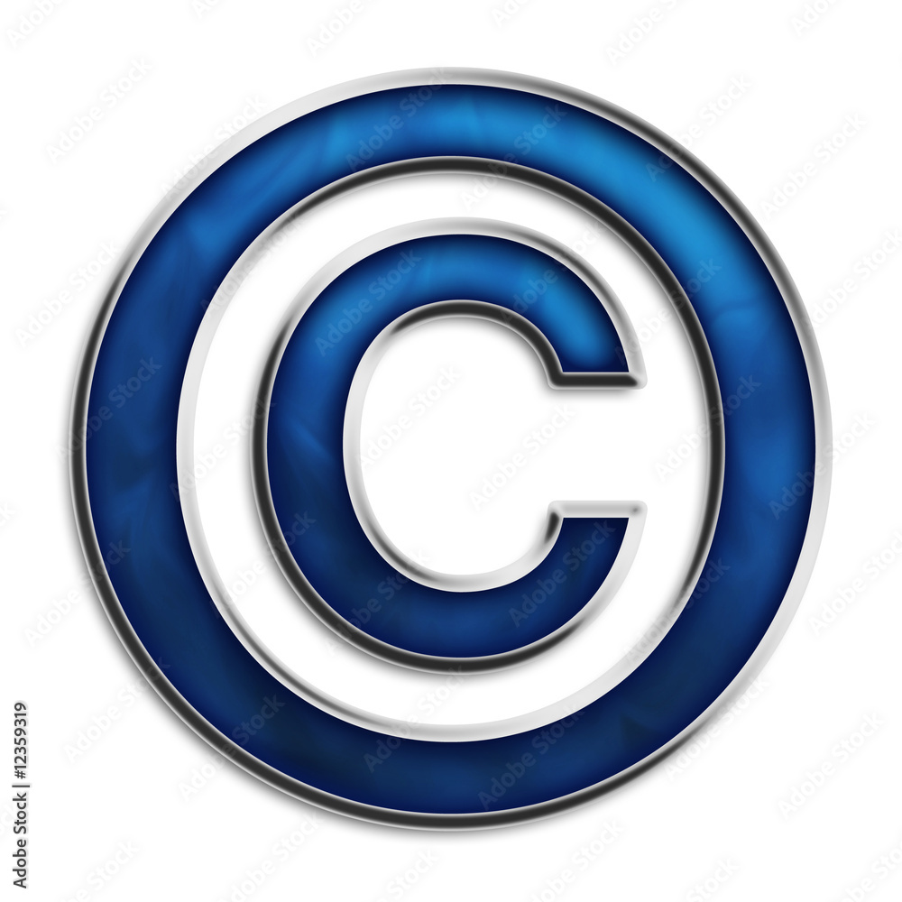 Copyright sign in smokey blue Copyright sign in smokey blue