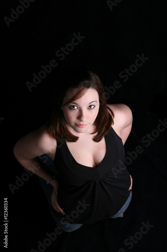 beautiful young woman with hands on her hips