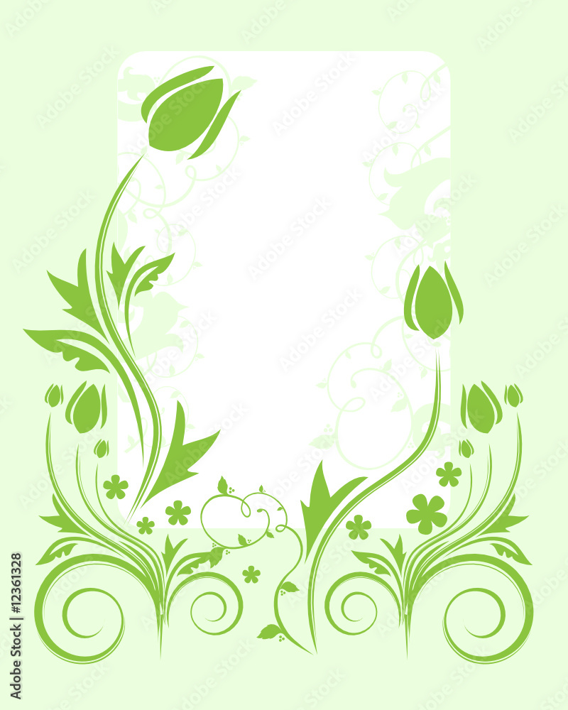 Green floral background