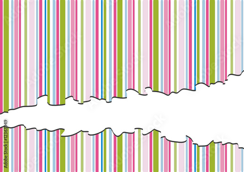 Colorful striped background with white copy space