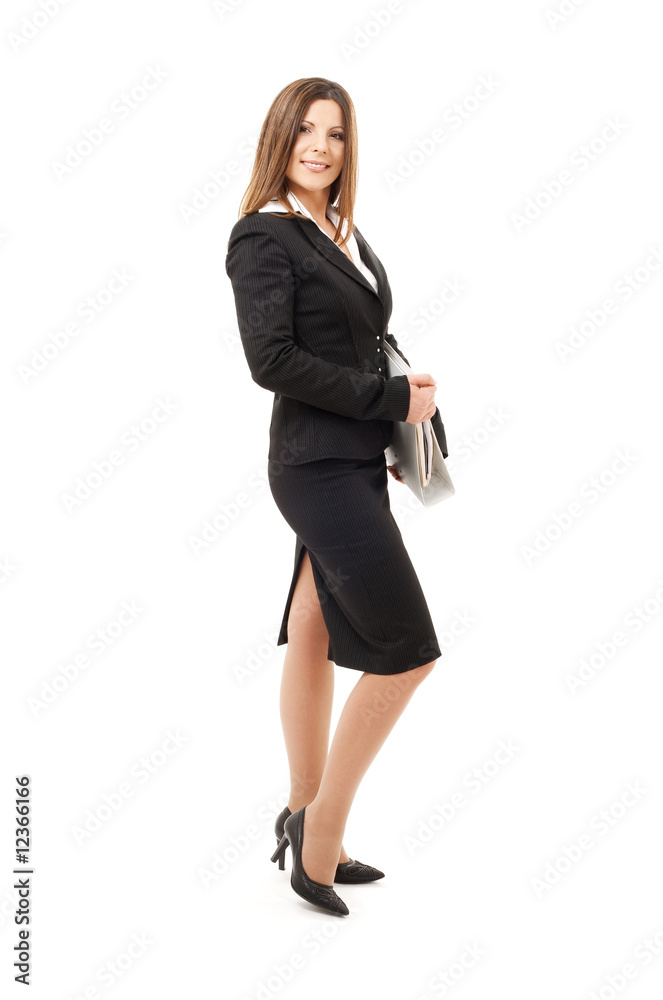 businesswoman with folders businesswoman with folders