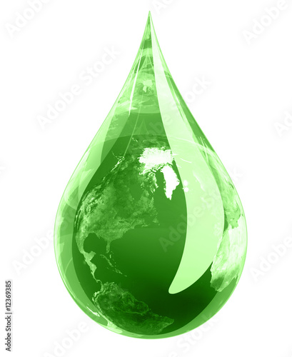 Green Earth Droplet