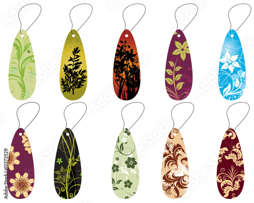 floral bookmarks set