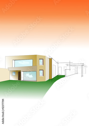 plan de maison d'architecte