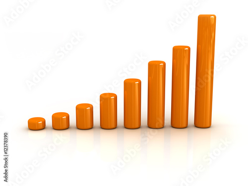 Obraz na płótnie conceptual progress chart