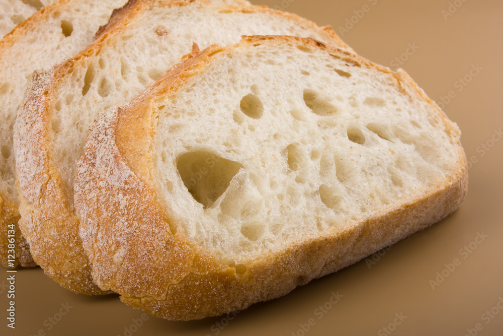 Slices of fresh village bread