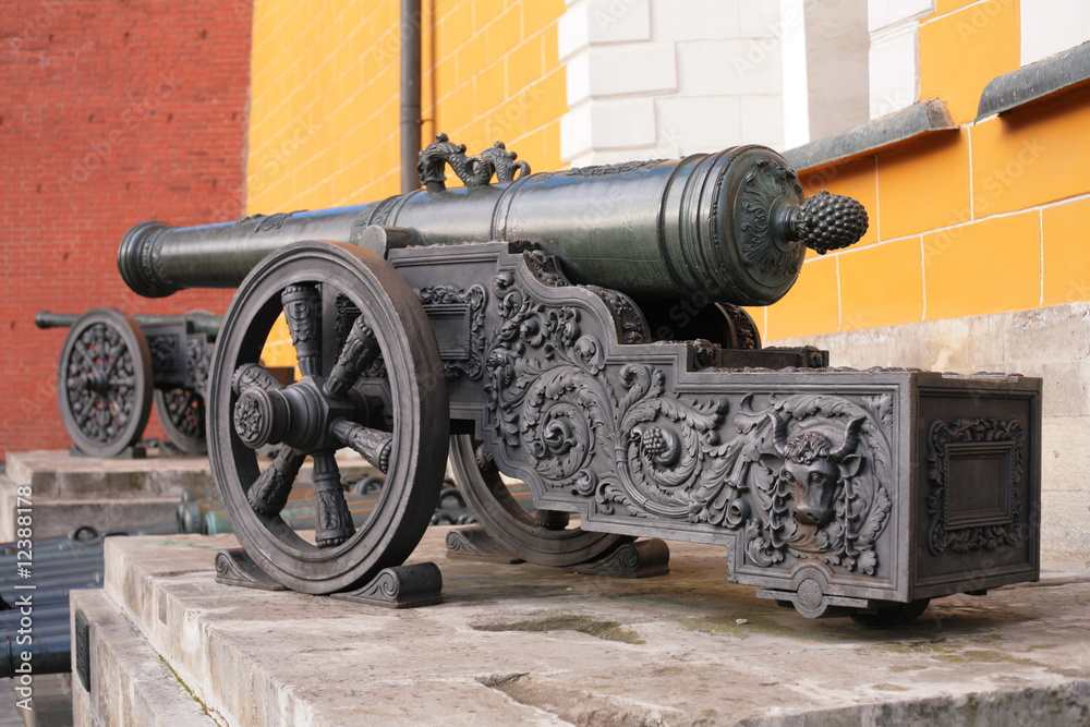 Old cannons near Arsenal. Kremlin. Moscow. Russia Old cannons near Arsenal. Kremlin. Moscow. Russia
