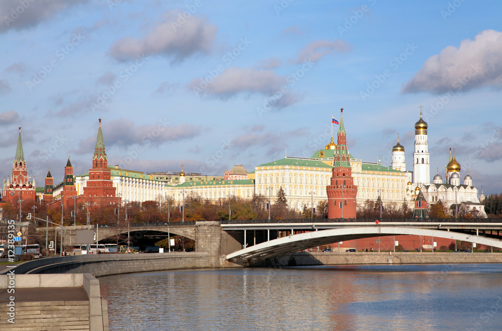 view to Kremlin with Moscow - rivers