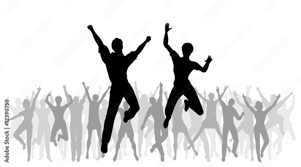 Fototapeta premium Jumping celebration