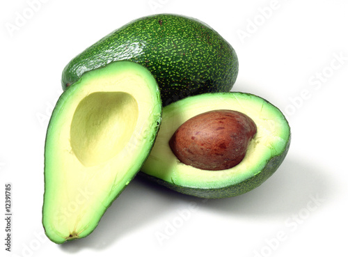 Avocados mit Hälften und Kern/avocados halves and pip