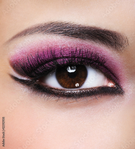 beauty purple make-up