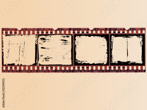 4 Old scratched film cells