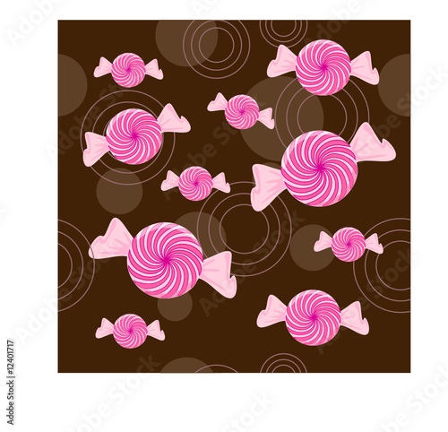 peppermint candy seamless background - vector illustration