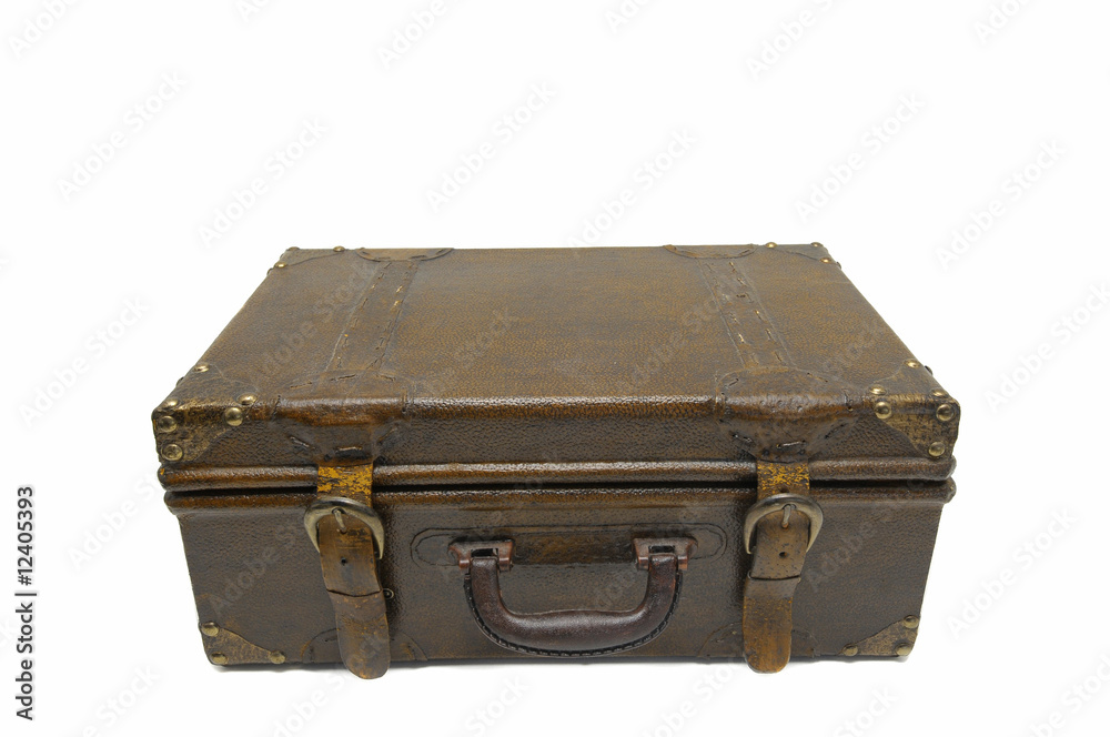 Old case isolated against a white background Old case isolated against a white background