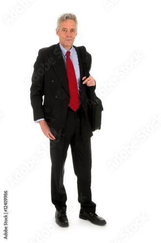 Business man with laptop photo