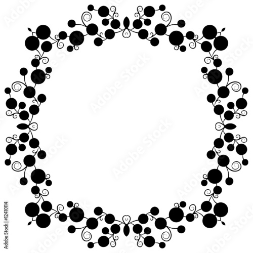 Black and White Circle Vector Frame