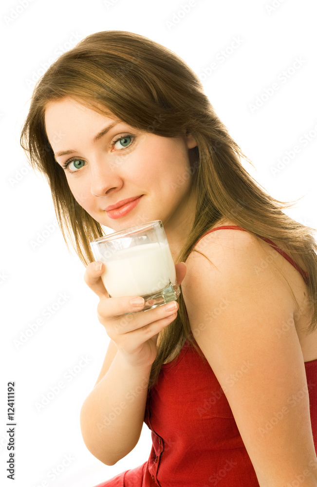 beautiful woman with a glass of milk beautiful woman with a glass of milk