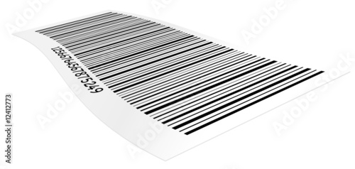 étiquette code barre vectoriel sur fond blanc