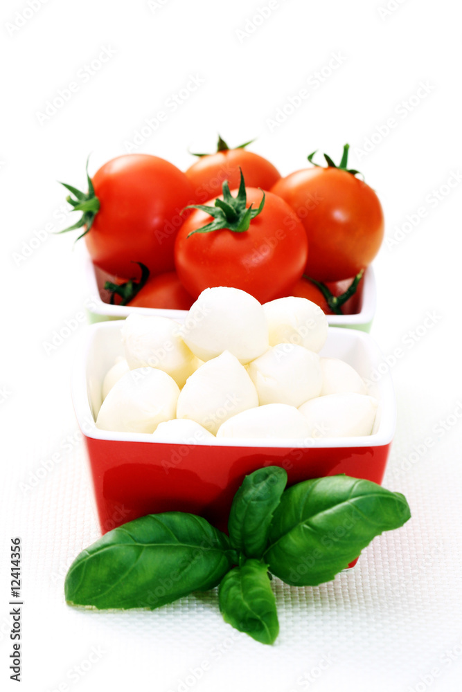 mozzarella and cherry tomatoes