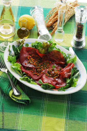 Bresaola e salmone - Antipasti della lombardia photo