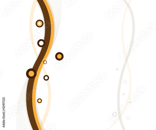 Illustration mit wellen in orange/braun - vertikal