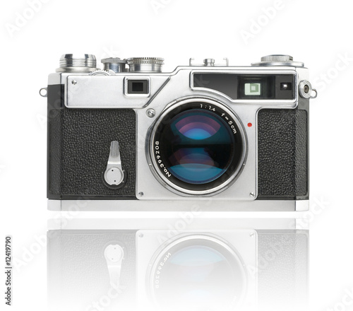 35mm rangefinder camera with clipping path